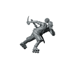 YugenJiiSan 01b Cyberpunk Miniature Katana Skater Miniature 360 Spin 01