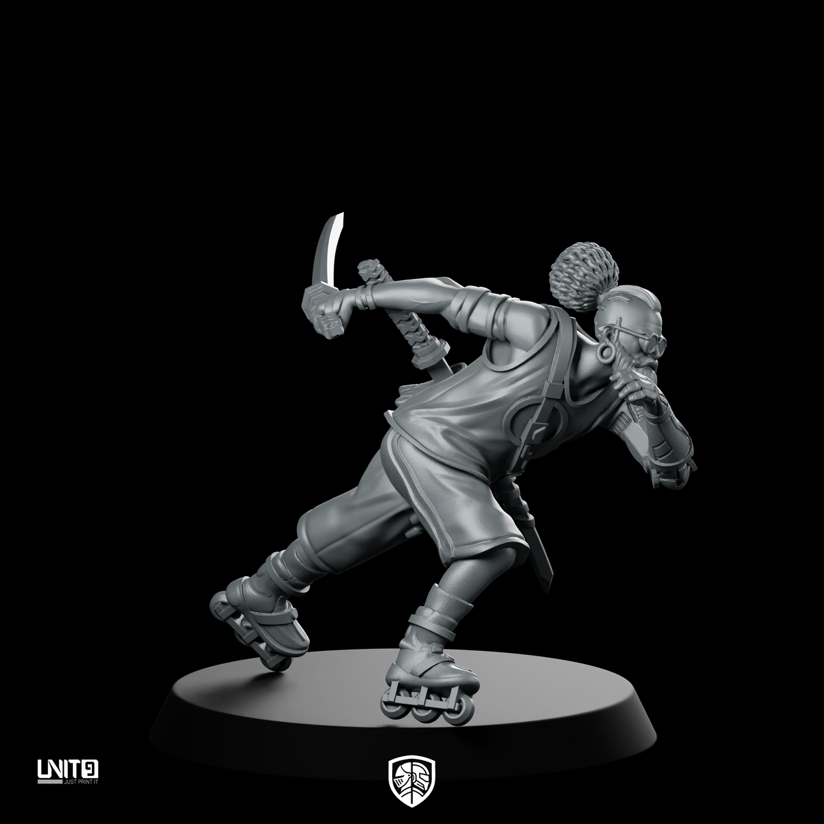 YugenJiiSan 01b Cyberpunk Miniature Katana Skater
