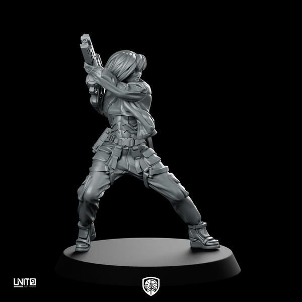 Yumiko 05a Cyberpunk Miniature Female Gunfighter Operative
