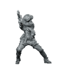 Yumiko 05a Cyberpunk Miniature Female Gunfighter Operative Miniature 360 Spin 01