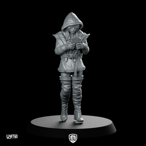 Zara Davis 01 Cyberpunk Miniature Hooded Scout Navigator