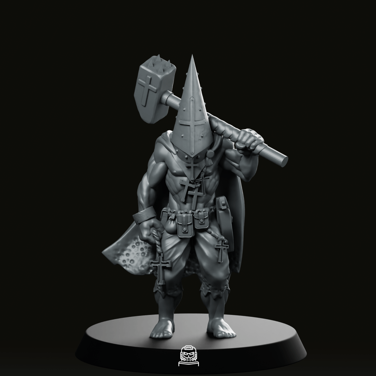 Zealot With Hammer Trench Crusade Miniature - Onmioji - We Print Miniatures