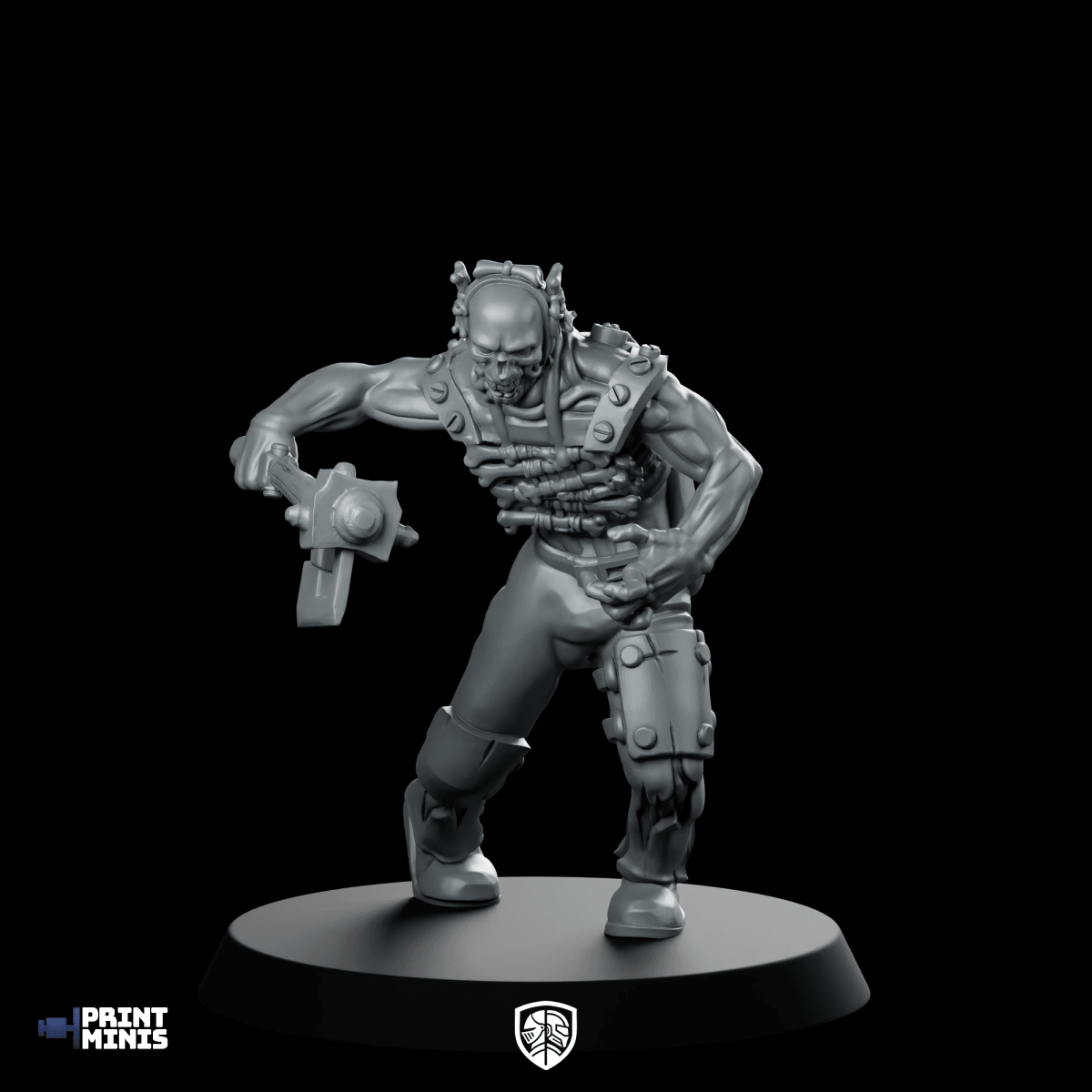 Zombie 001 Miniature Undead Butcher Executioner - Print Minis - We Print Miniatures