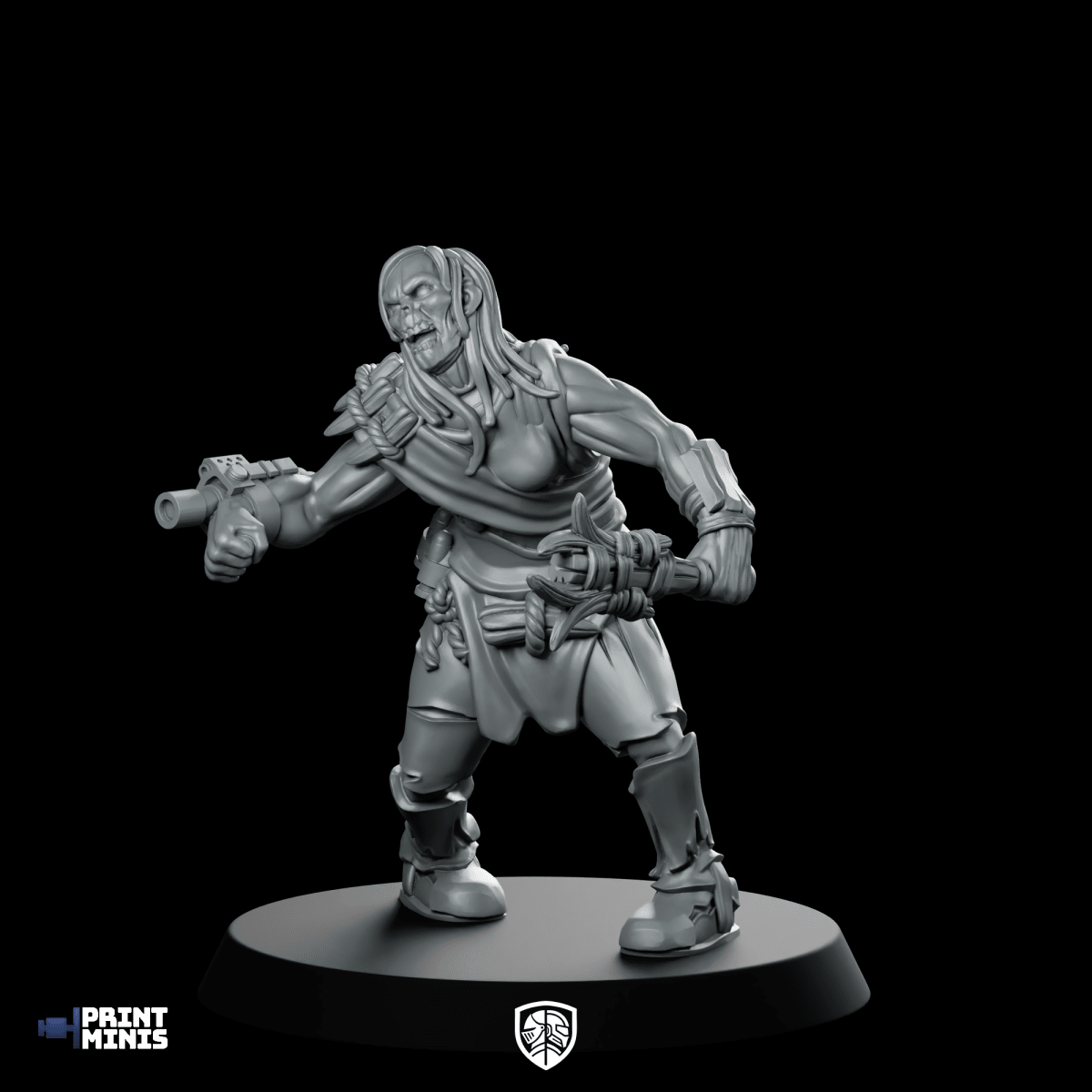 Zombie 006 Miniature Undead Gunslinger - Print Minis - We Print Miniatures