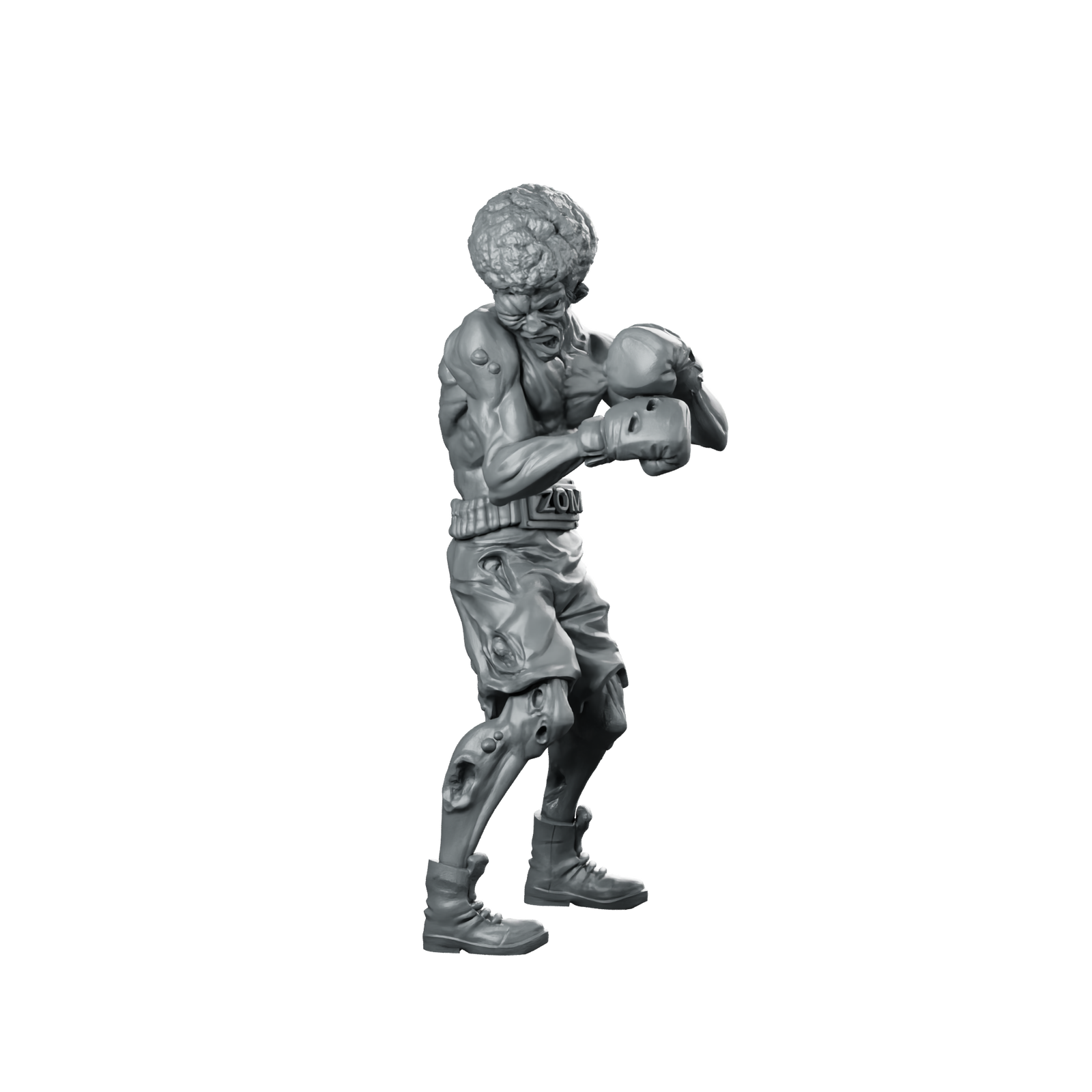 Zombie Boxer Miniature Zombie Boxer Undead Fighter Miniature 360 Spin 01