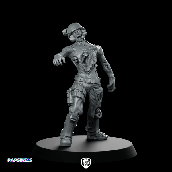 Zombie Colonial Marine Miniature Undead Sci - Fi Soldier - Papsikels Miniatures - We Print Miniatures
