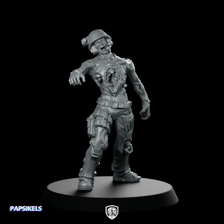 Zombie Colonial Marine, figurine de soldat science-fiction mort-vivant