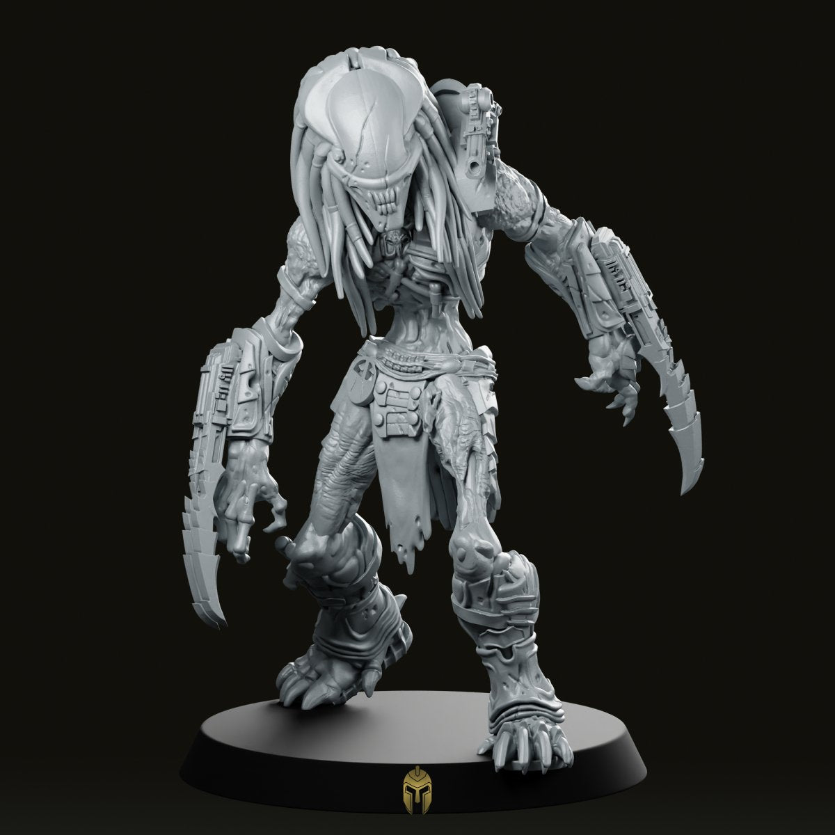 Zombie Serpent Skull Hunter Miniature - Papsikels Miniatures - We Print Miniatures