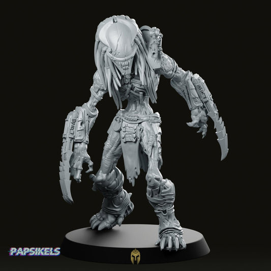 Zombie Serpent Skull Hunter Miniature - Papsikels Miniatures - We Print Miniatures