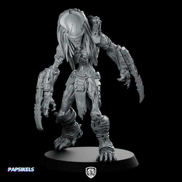 Zombie Serpent Skull Hunter Miniature Sci - Fi Alien Resin - Papsikels Miniatures - We Print Miniatures
