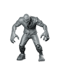 Zombie Shambling Miniature Bald Undead Walker Miniature 360 Spin 01