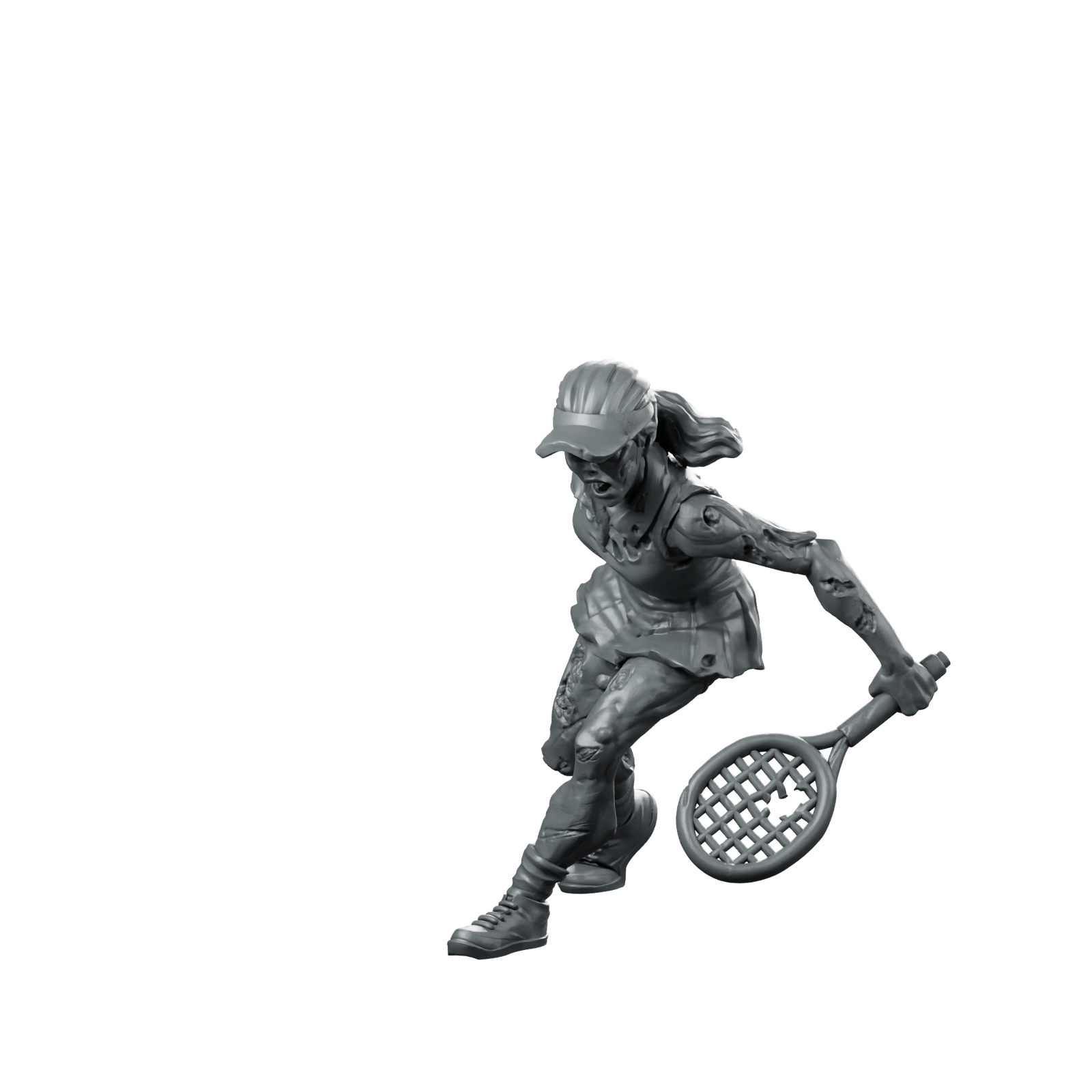 Zombie Tennis Miniature Zombie Tennis Player Miniature 360 Spin 01