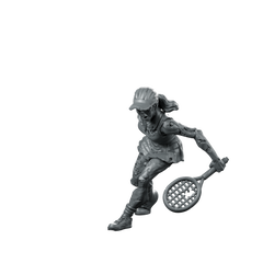 Zombie Tennis Miniature Zombie Tennis Player Miniature 360 Spin 01