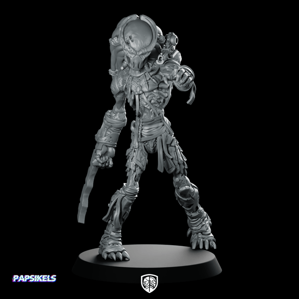 Zombie Tracker Skull Hunter Miniature Sci - fi Horror Alien - Papsikels Miniatures - We Print Miniatures