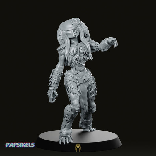 Zombie Vixen Skull Hunter 2 Miniature - Papsikels Miniatures - We Print Miniatures