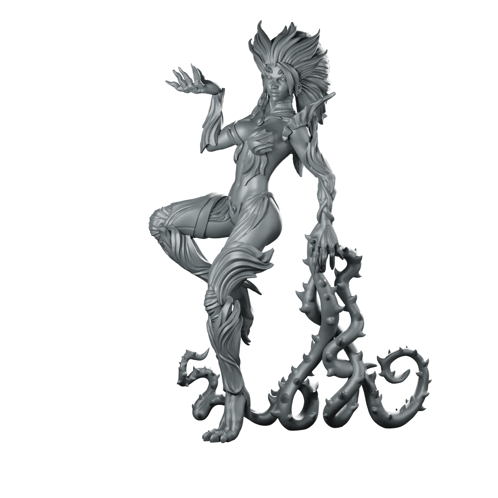 Zyra Miniature Thorned Sorceress Feral Supernatural Female Miniature 360 Spin 01