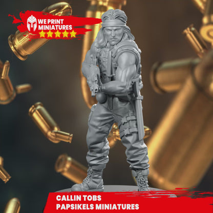 Army Callin Tobs with Assault Rifle Miniature