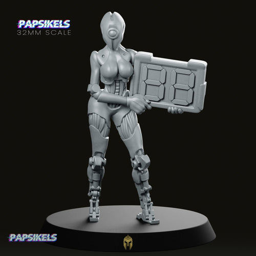 Ada Female Cyberpunk Robot Miniature - We Print Miniatures