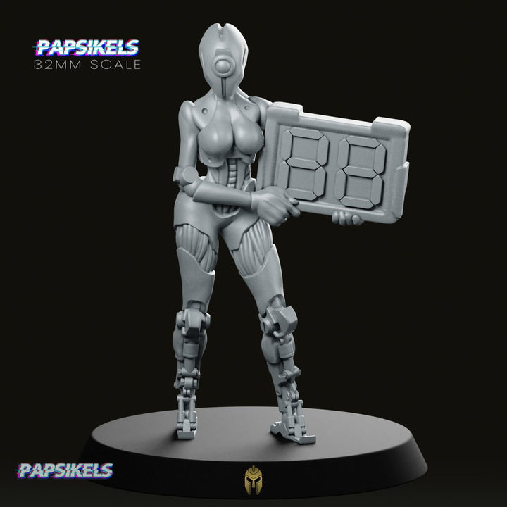Ada weibliche Cyberpunk-Roboter-Miniatur