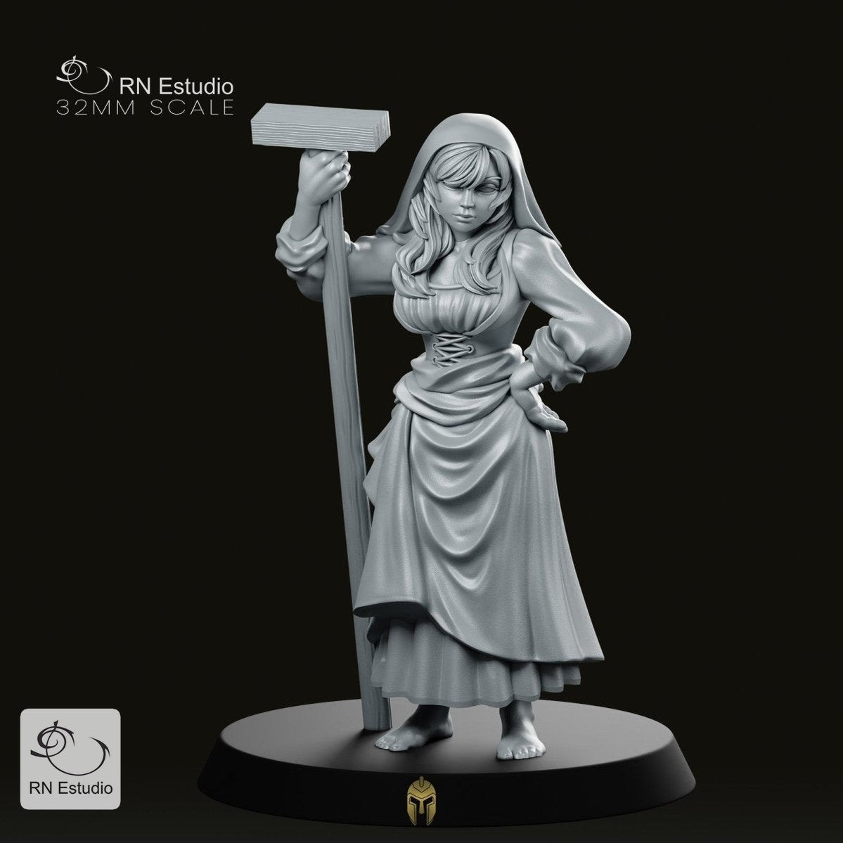 Agnes Peasant Miniature - We Print Miniatures