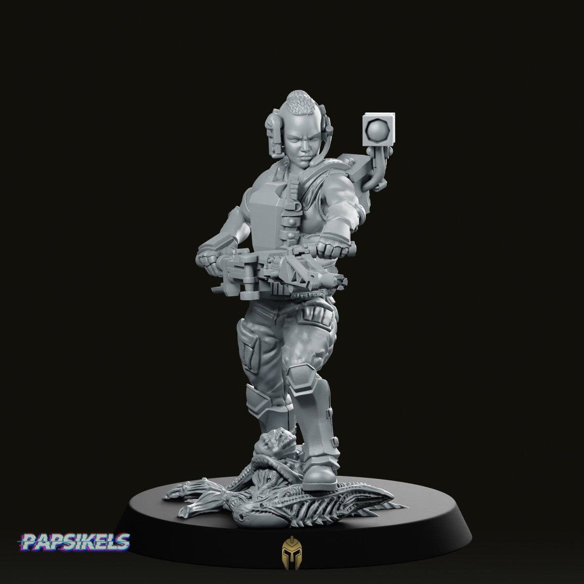 Alien Hunter Gunner Pvt Nia Miniature - We Print Miniatures