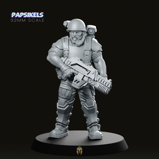 Aliens Captain Ark Marine Miniature - We Print Miniatures