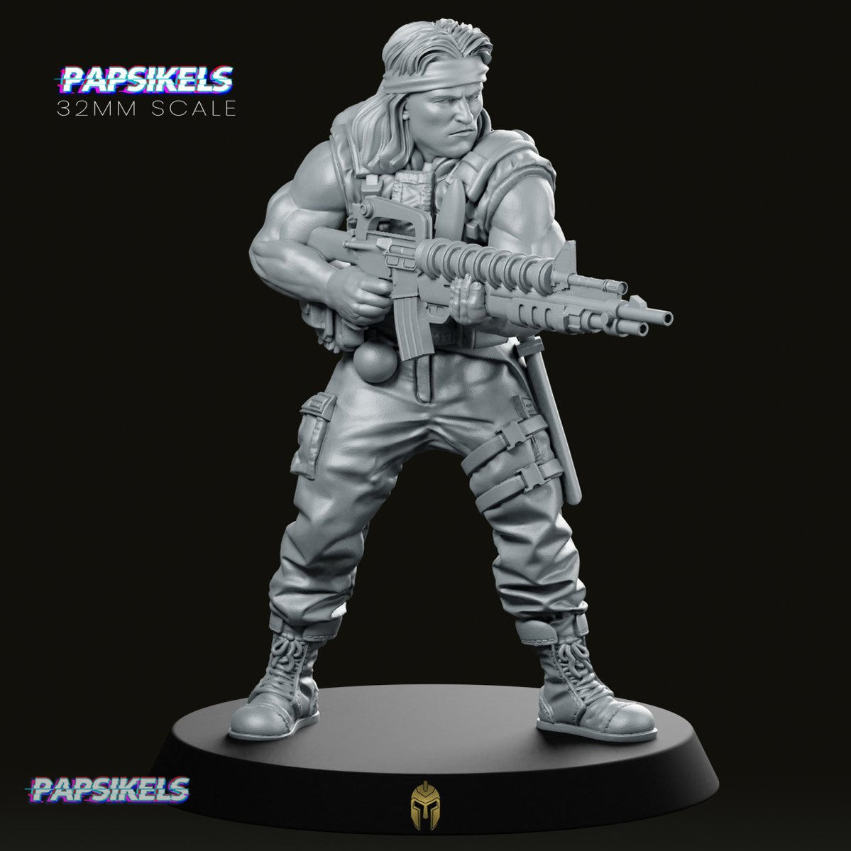Army Callin Tobs with Assault Rifle Miniature - We Print Miniatures