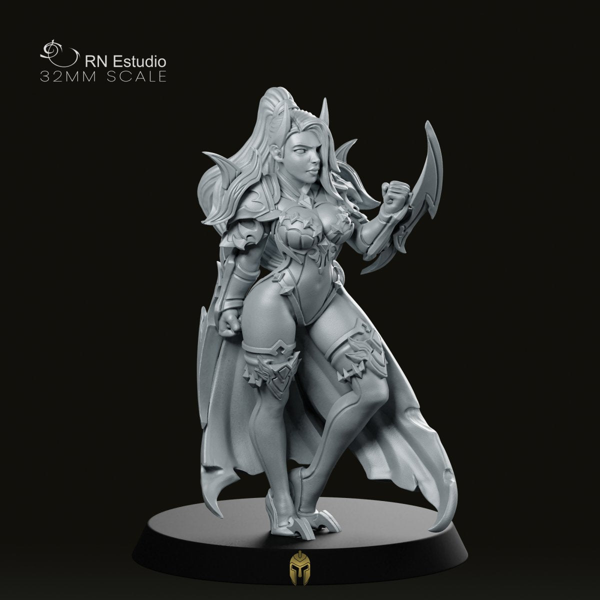 Assassin Elena Fantasy Miniature - We Print Miniatures -RN Estudio