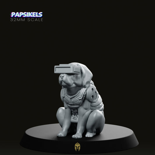 Bantay The VR Dog Cyberpunk Miniature - We Print Miniatures