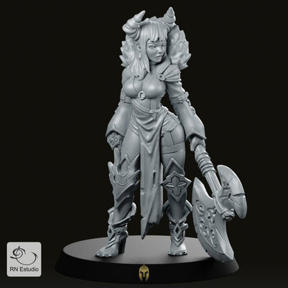 Barbarian Deamon Soraya Miniature - We Print Miniatures