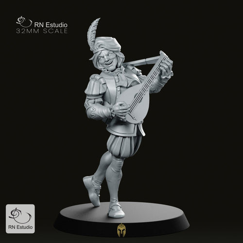Bard Delionne Fantasy Miniature - We Print Miniatures