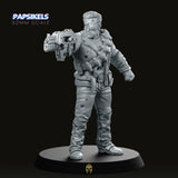 Barry Mcguffin Cyborg with Rifle Miniature - We Print Miniatures