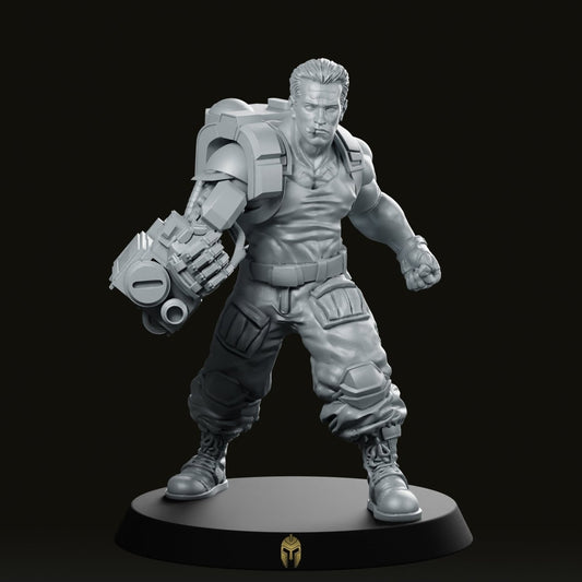 Barry Mcguffin IronFist Solider Miniature - We Print Miniatures -Papsikels Miniatures