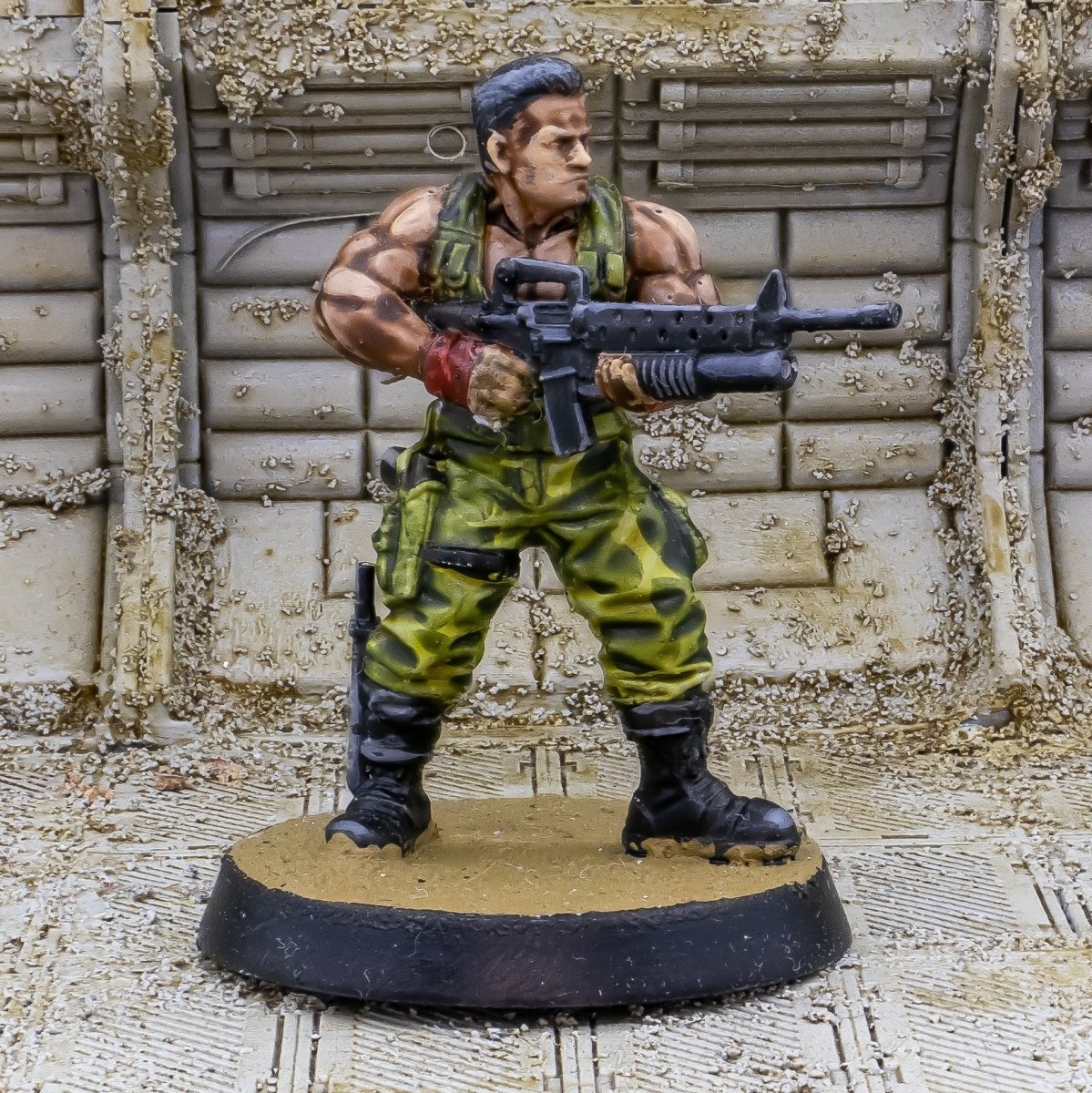 Barry Mcguffin Jungle Fighter Miniature - We Print Miniatures -Papsikels Miniatures