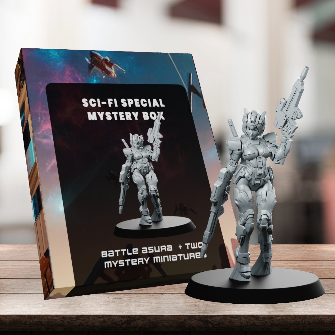 Battle Asura + 2 Mystery Resin Miniatures Special - We Print Miniatures -We Print Miniatures
