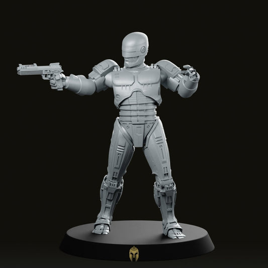Battle Cop Cyborg Series 2A Miniature - We Print Miniatures -Papsikels Miniatures