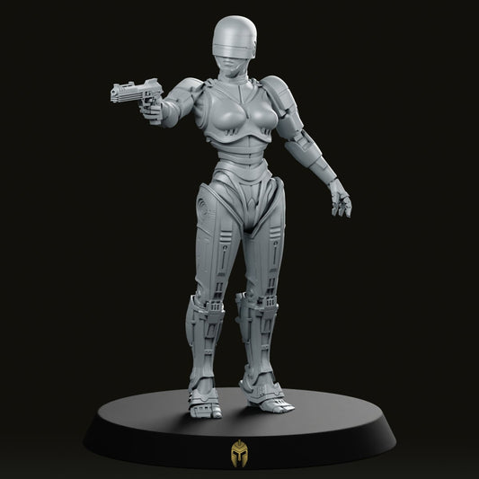 Battle Police Cyborg Series 5A Miniature - We Print Miniatures -Papsikels Miniatures