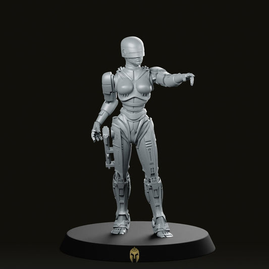 Battle Police Cyborg Series 5C Miniature - We Print Miniatures -Papsikels Miniatures