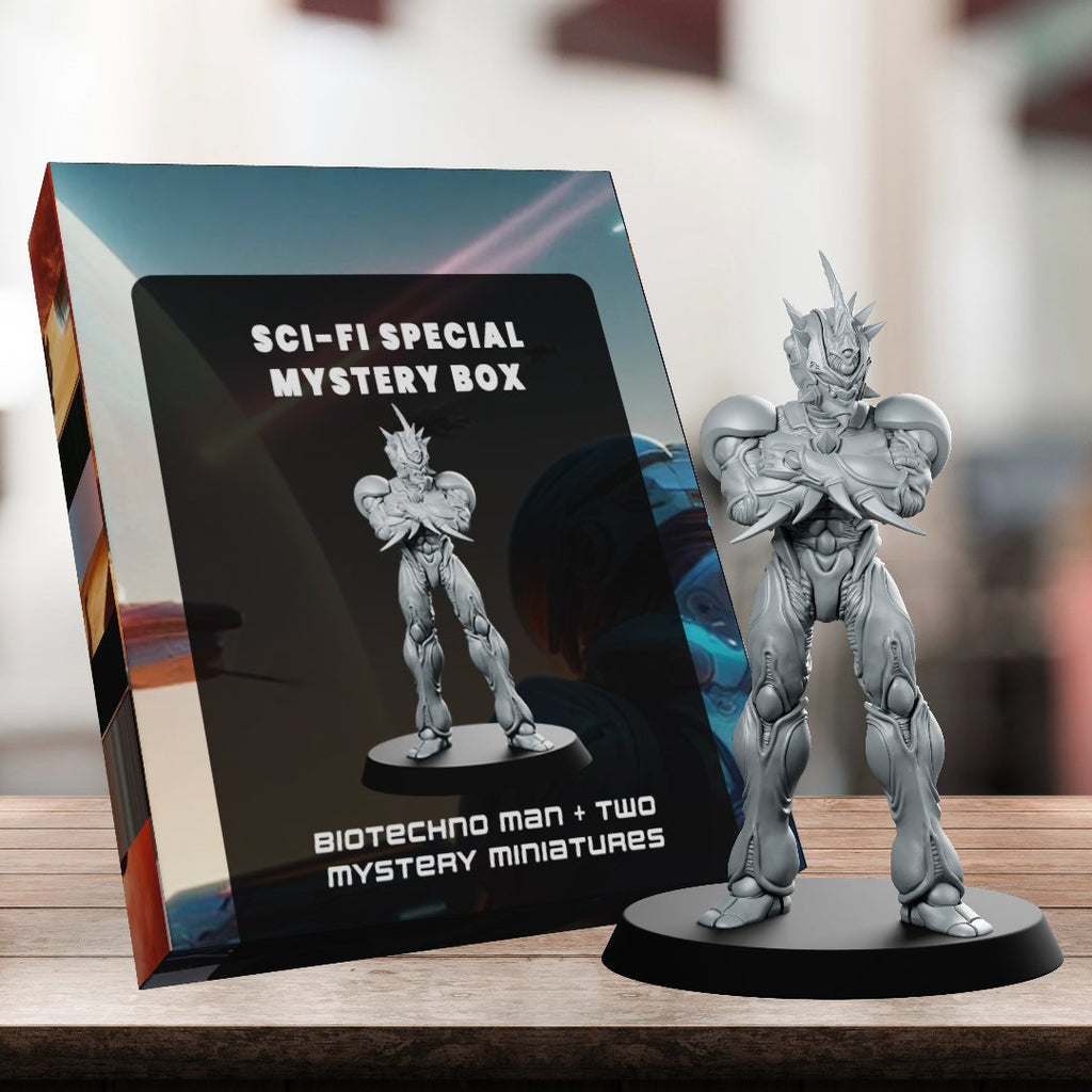 Biotechno Man + 2 Mystery Resin Miniatures Special