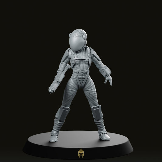Brae Astrogirls Scifi Miniature - We Print Miniatures -Bob Naismith Miniatures