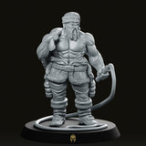 Buff Santa with Bullwhip Scifi Miniature - We Print Miniatures