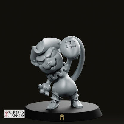 Cat Thrower 14 - Miniature - We Print Miniatures