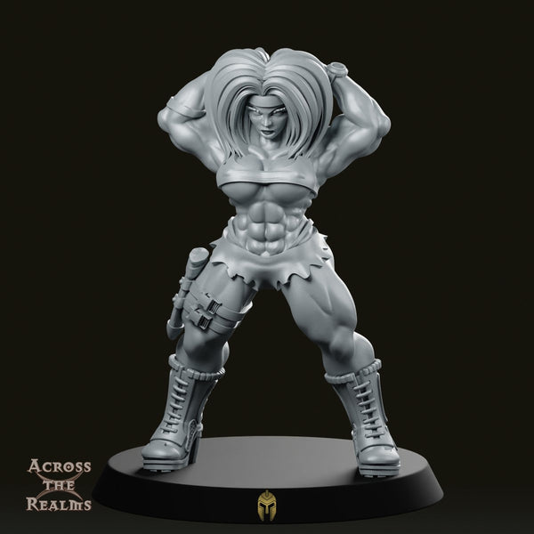 Commando Pinup Cyberpunk Miniature - We Print Miniatures