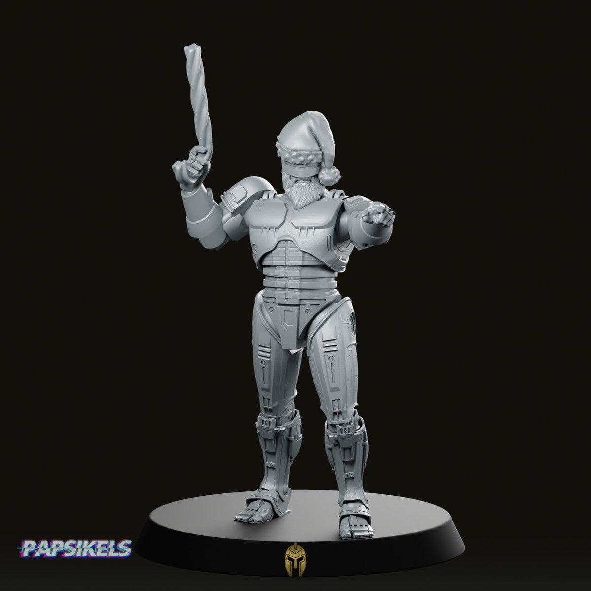 Battle Cop Christmas Miniature Science Fiction by Papsikels Miniatures ...