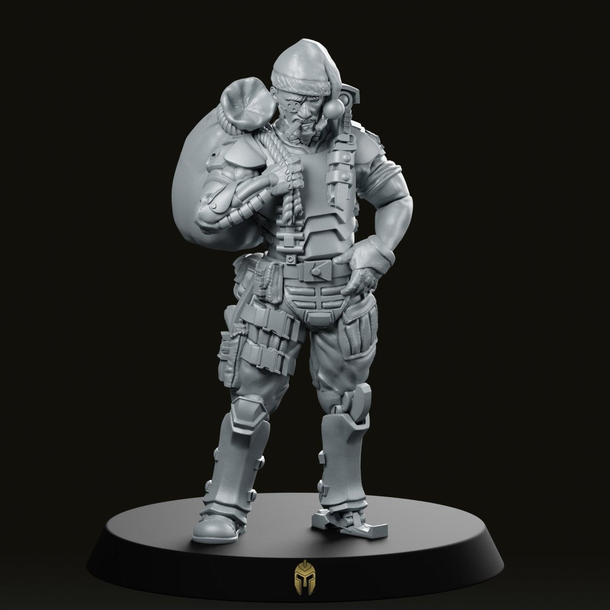 Cyber Santa Scifi Miniature - We Print Miniatures