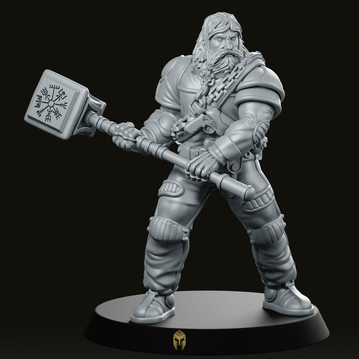 Cyber Viking Gaarl Miniature - We Print Miniatures -Papsikels Miniatures