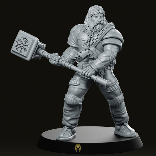 Cyber Viking Gaarl Miniature - We Print Miniatures