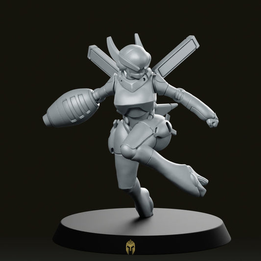 Cyberbabe Mommo Miniature - We Print Miniatures -Papsikels Miniatures