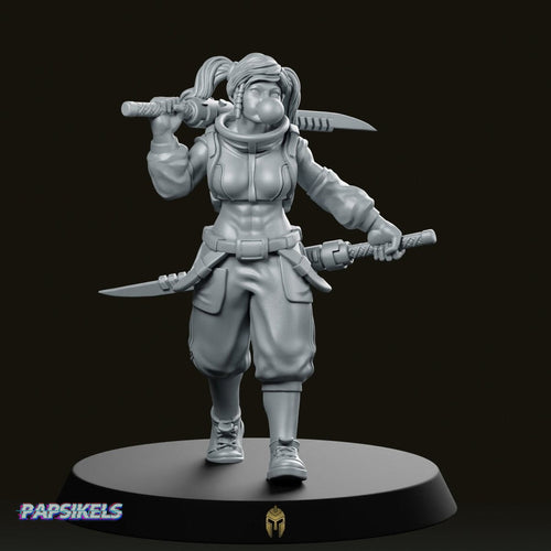 Cyberpunk Aikiko Dream Pop Miniature - We Print Miniatures