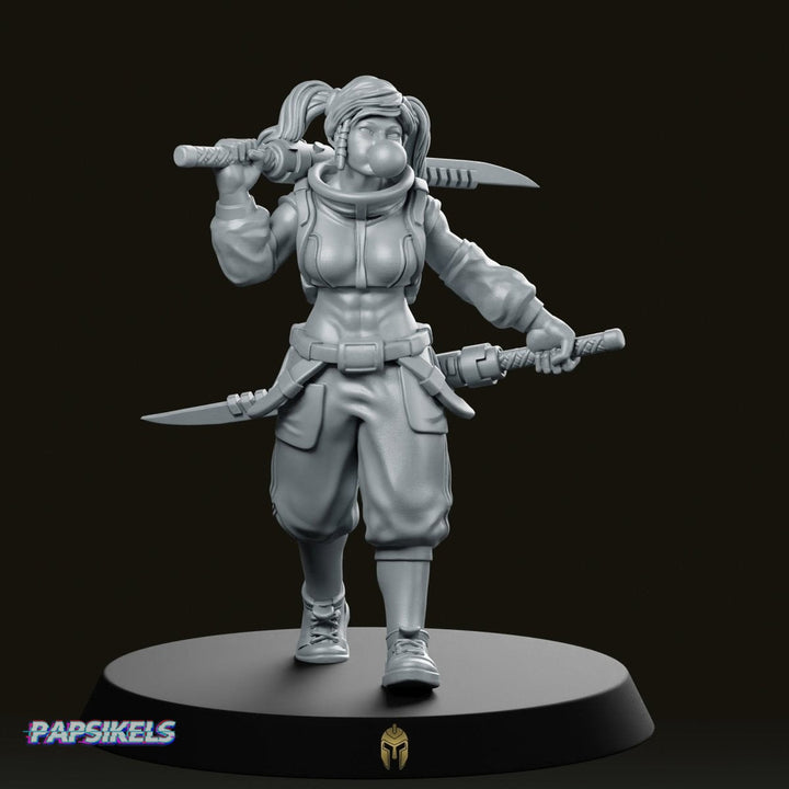 Cyberpunk Aikiko Dream Pop Miniature Dual Sword
